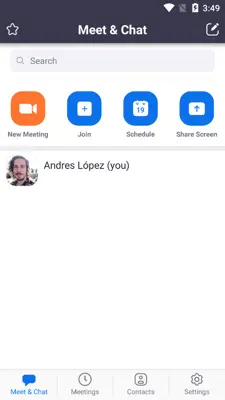 ZOOM Cloud Meetings android App screenshot 0