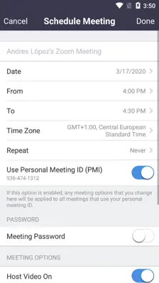 ZOOM Cloud Meetings android App screenshot 1